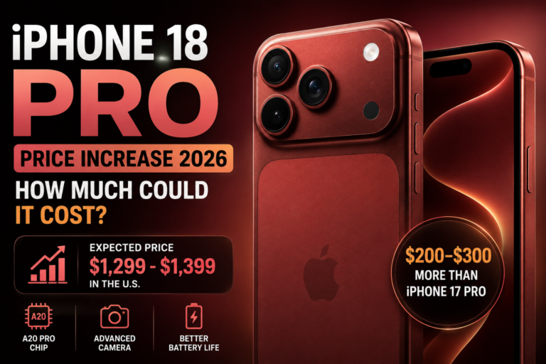 iPhone 18 Pro price increase 2026