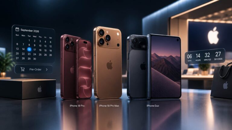 iPhone 18 pre-order guide showing iPhone 18 Pro, Pro Max and iPhone Duo