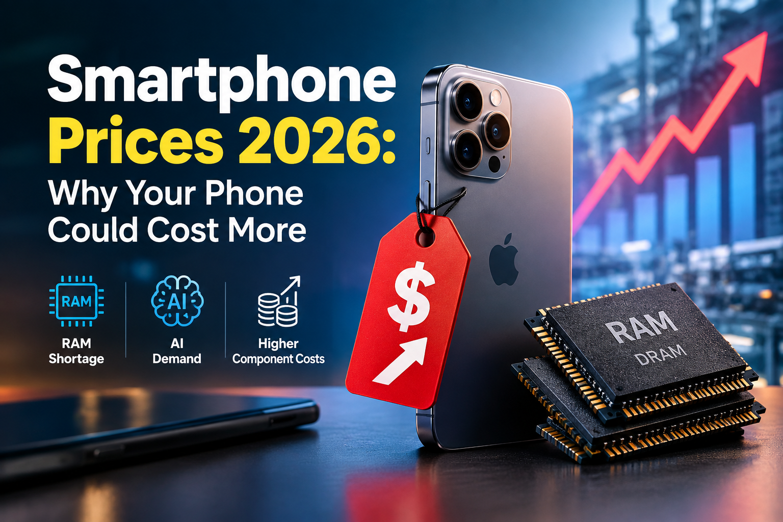 Smartphone prices 2026 RAM shortage and rising phone costs