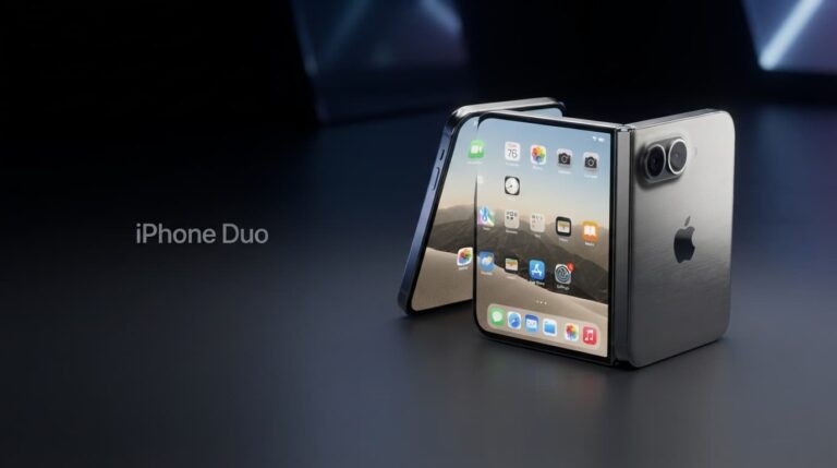 iPhone Duo foldable iPhone showing its large inner display