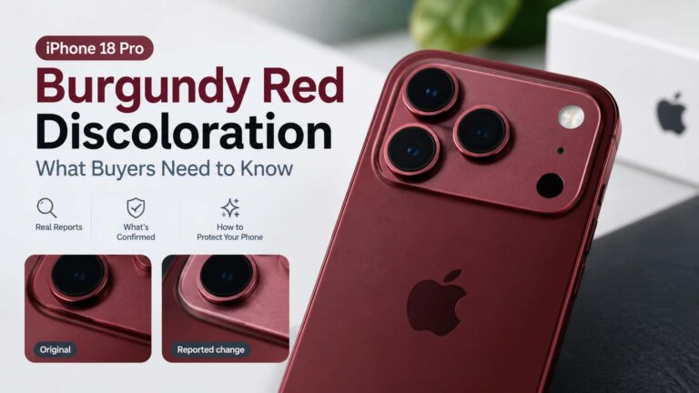 iPhone 18 Pro Burgundy Red discoloration